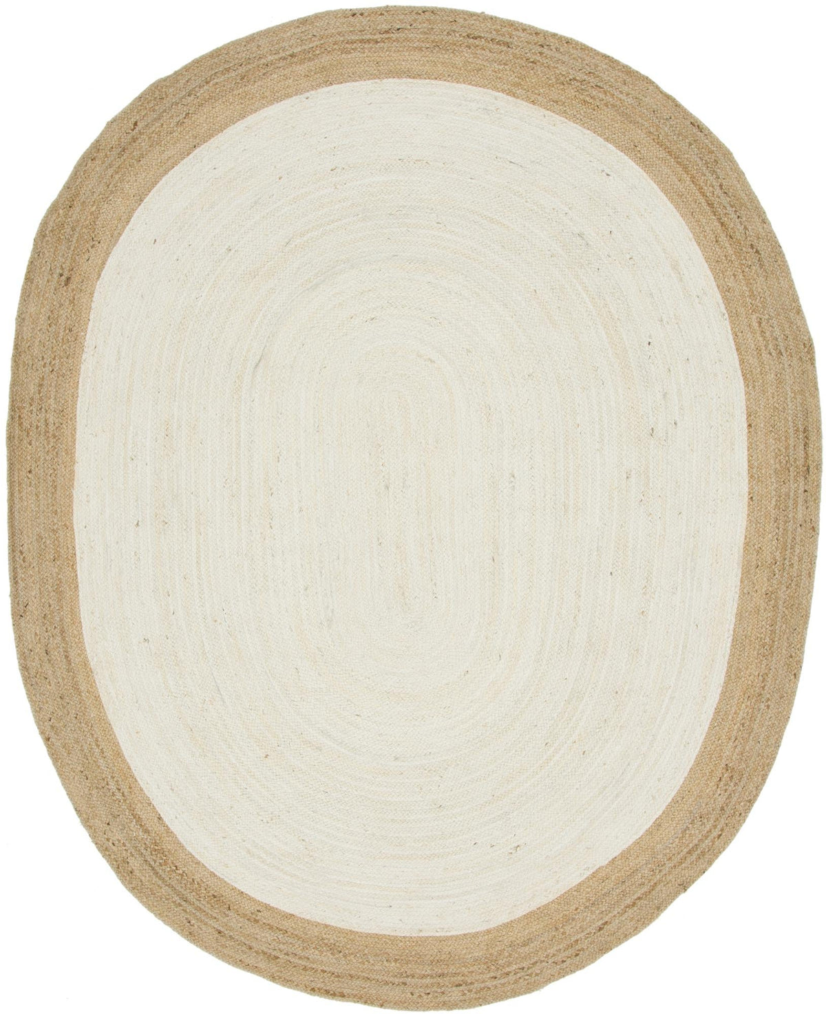 Woven Seaside Jute Collection Area Rug - Nantucket Oval White  lifestyle 79