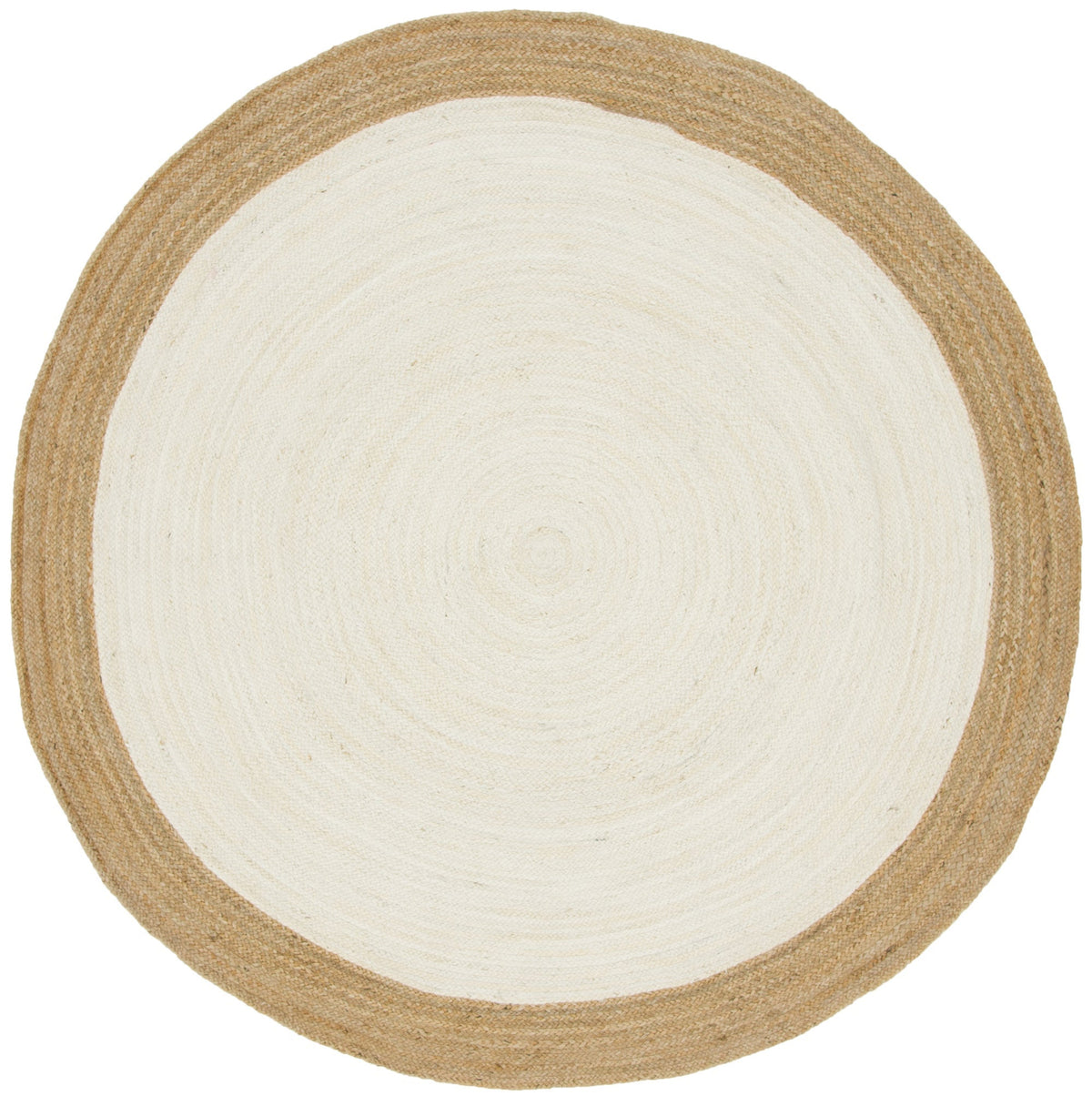 Woven Seaside Jute Collection Area Rug - Nantucket Round White  lifestyle 80