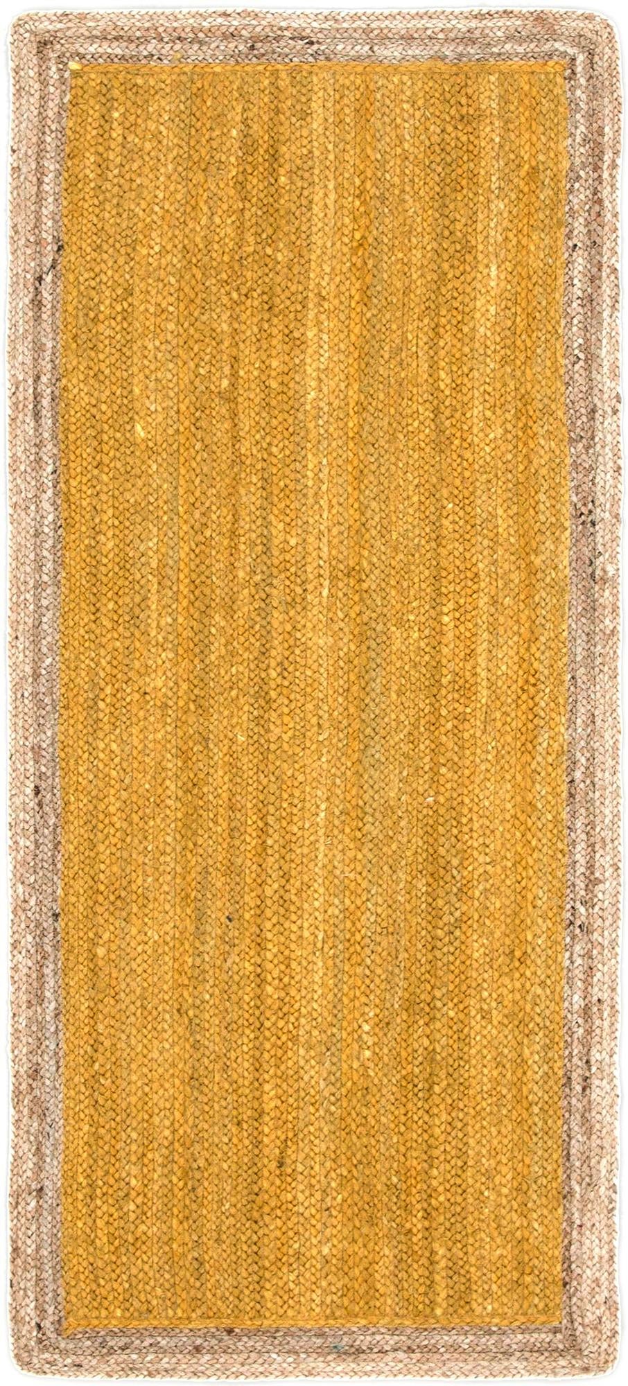 Woven Seaside Jute Collection Area Rug - Nantucket Runner Yellow  lifestyle 82