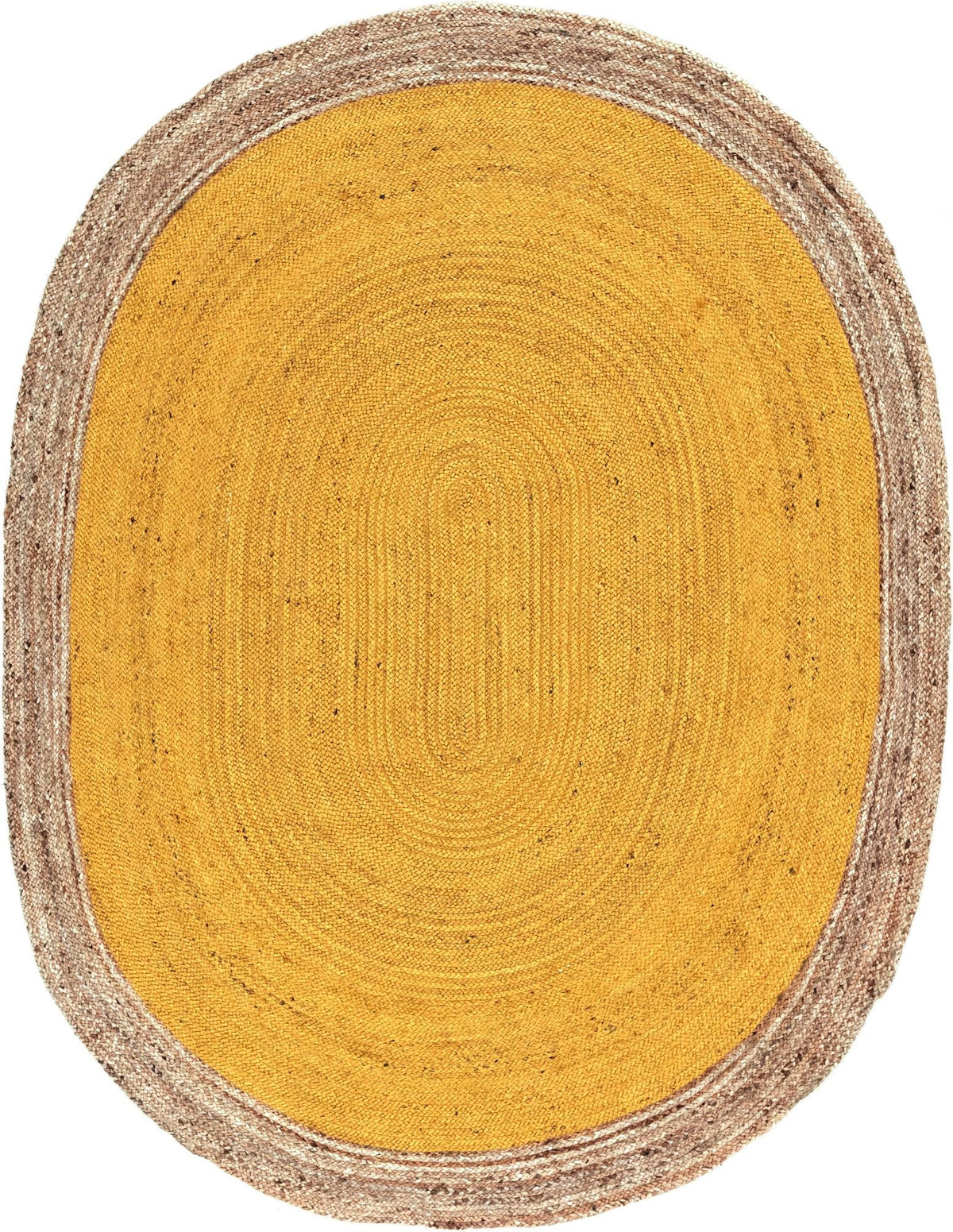 Woven Seaside Jute Collection Area Rug - Nantucket Oval Yellow  lifestyle 83