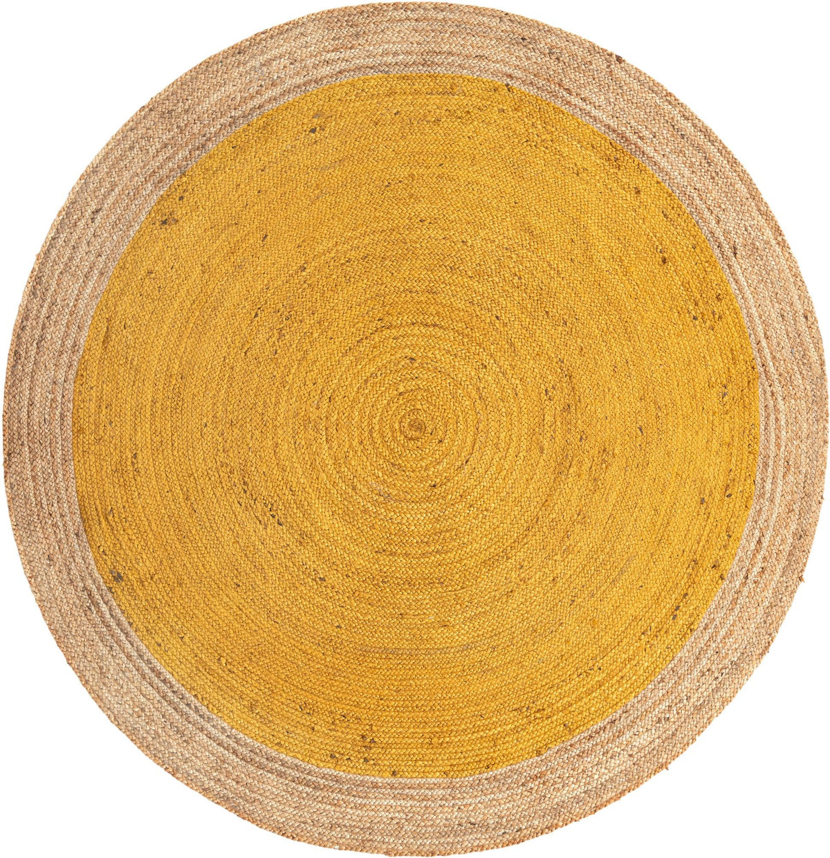 Woven Seaside Jute Collection Area Rug - Nantucket Round Yellow  lifestyle 84