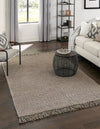 Coastal Weave Jute Collection Area Rug - Seashore Rectangle Gray  lifestyle 5