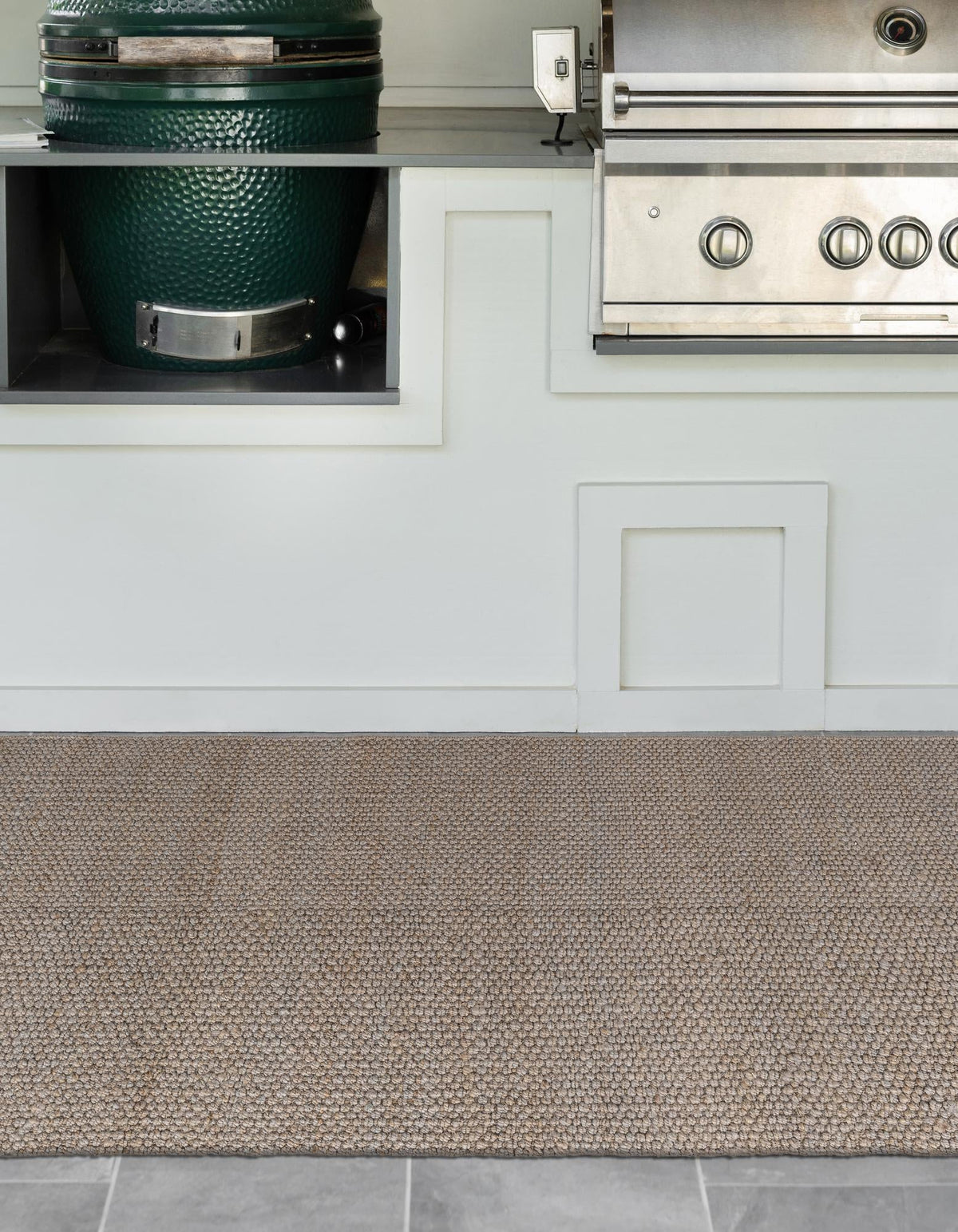 Coastal Weave Jute Collection Area Rug - Seashore Rectangle Gray  lifestyle 11