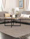 Coastal Weave Jute Collection Area Rug - Seashore Rectangle Gray  lifestyle 14