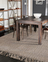Coastal Weave Jute Collection Area Rug - Seashore Rectangle Gray  lifestyle 17