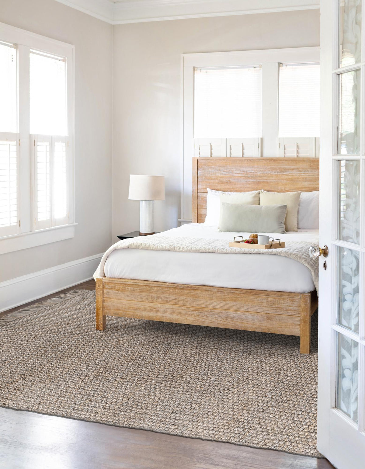 Coastal Weave Jute Collection Area Rug - Seashore Rectangle Gray  lifestyle 23