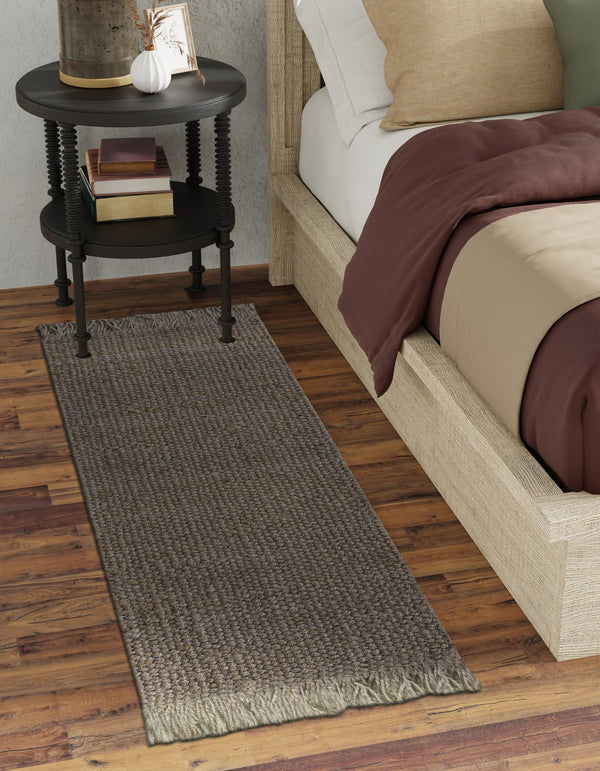 Coastal Weave Jute Collection Area Rug - Seashore Runner Gray  lifestyle 87