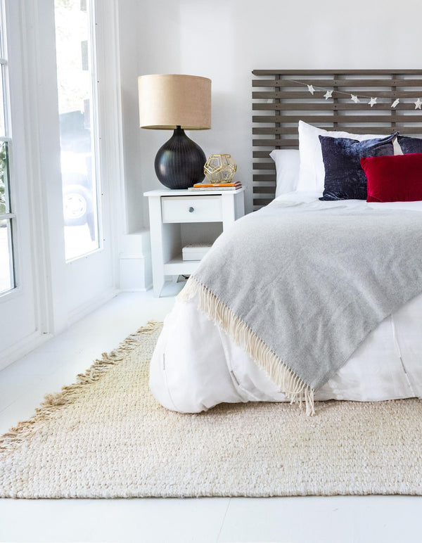 Coastal Weave Jute Collection Area Rug - Seashore Rectangle Ivory  lifestyle 33