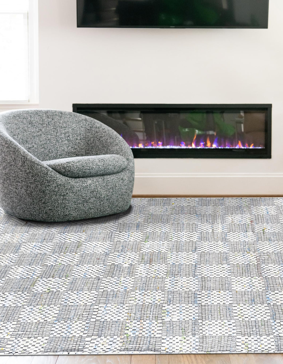 Thar Cotton Collection Area Rug - Serengeti Rectangle Ivory  lifestyle 3