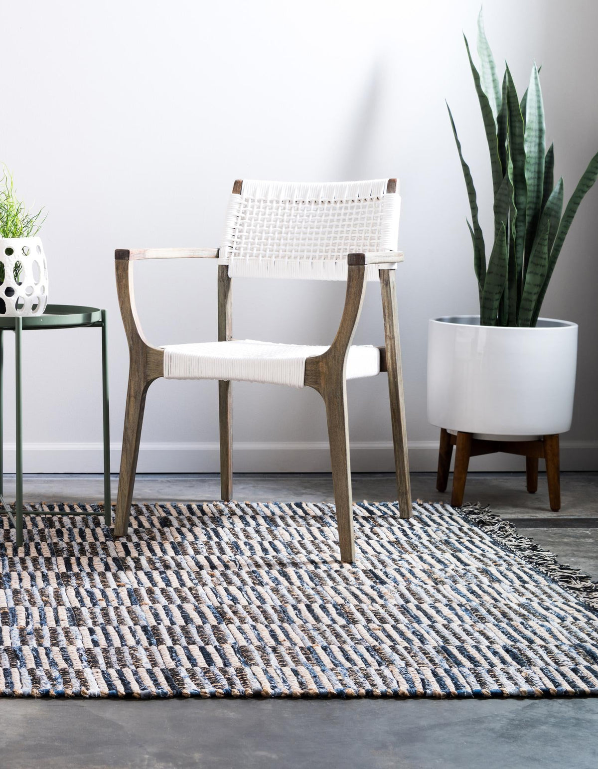 Osian Looms Collection Area Rug - Osian Rectangle Dark Gray  lifestyle 5