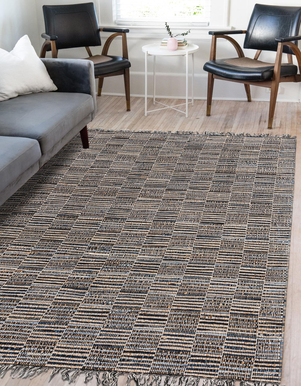 Osian Looms Collection Area Rug - Osian Rectangle Dark Gray  lifestyle 10