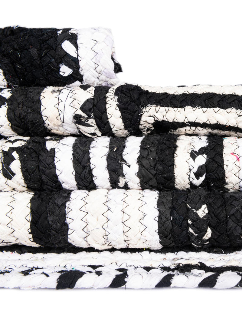 Woven Udaipur Collection Area Rug - Jaipur Oval Black and White  lifestyle 58