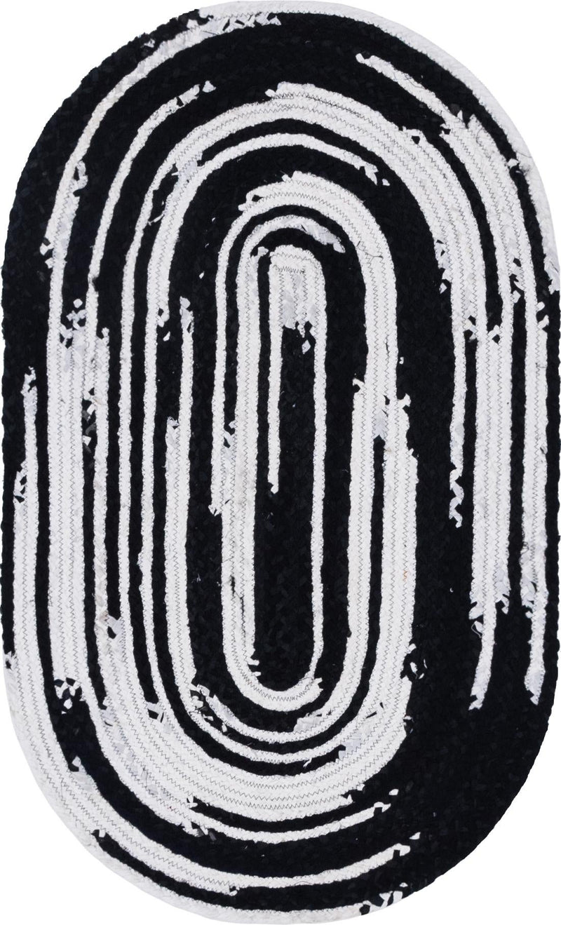 Woven Udaipur Collection Area Rug - Jaipur Oval Black and White  lifestyle 22