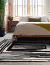 Woven Udaipur Collection Area Rug - Jaipur Rectangle Black and White  lifestyle 13
