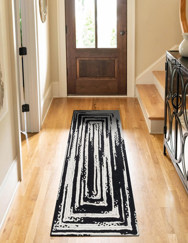 Woven Udaipur Collection Area Rug - Jaipur Runner Black and White  lifestyle 16