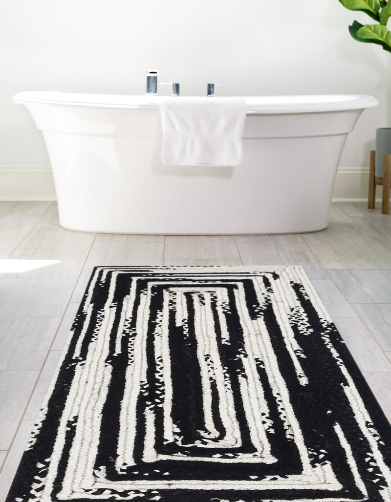 Woven Udaipur Collection Area Rug - Jaipur Runner Black and White  lifestyle 26