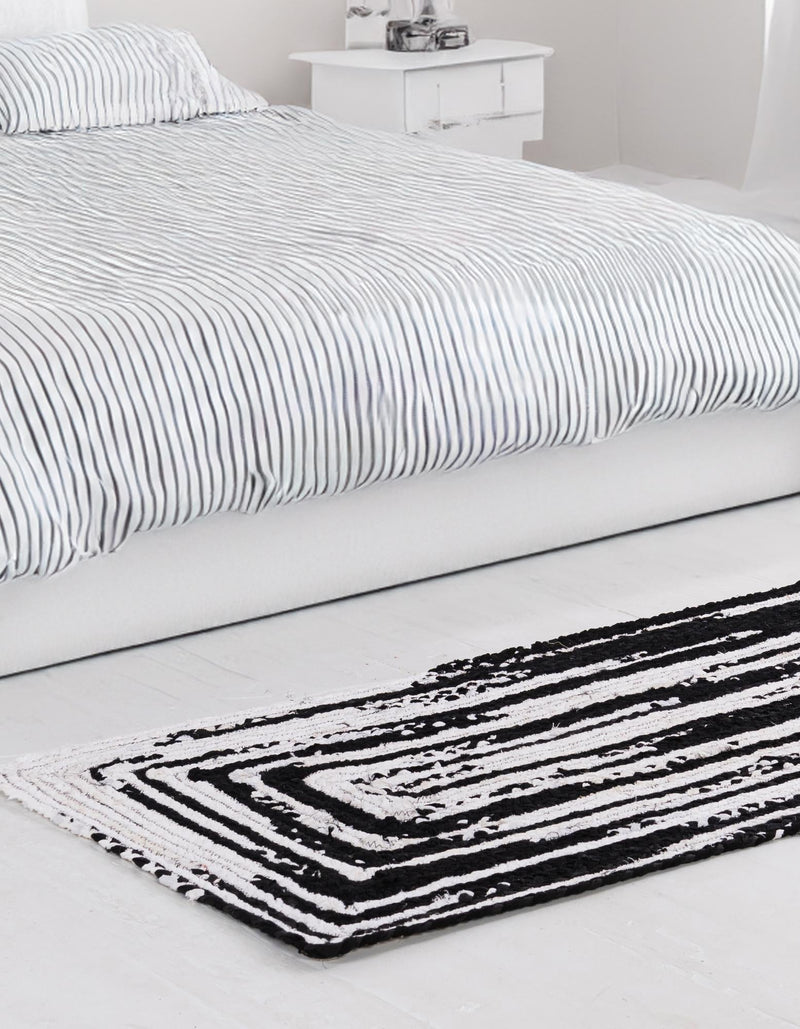 Woven Udaipur Collection Area Rug - Jaipur Runner Black and White  lifestyle 32