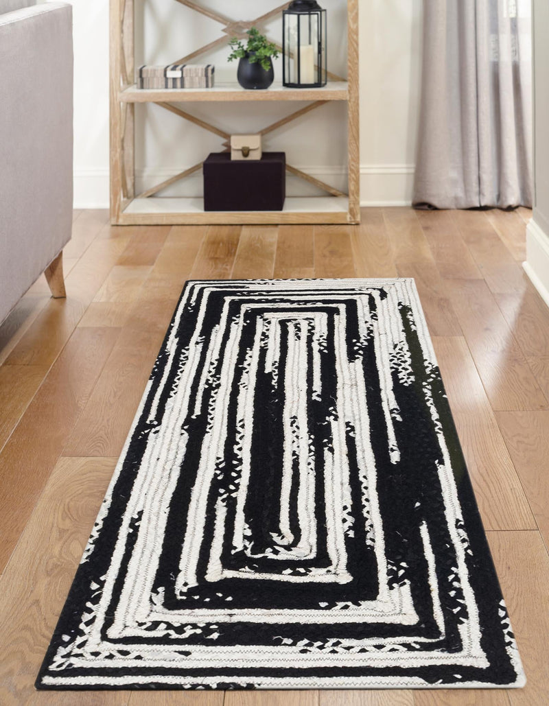 Woven Udaipur Collection Area Rug - Jaipur Runner Black and White  lifestyle 35
