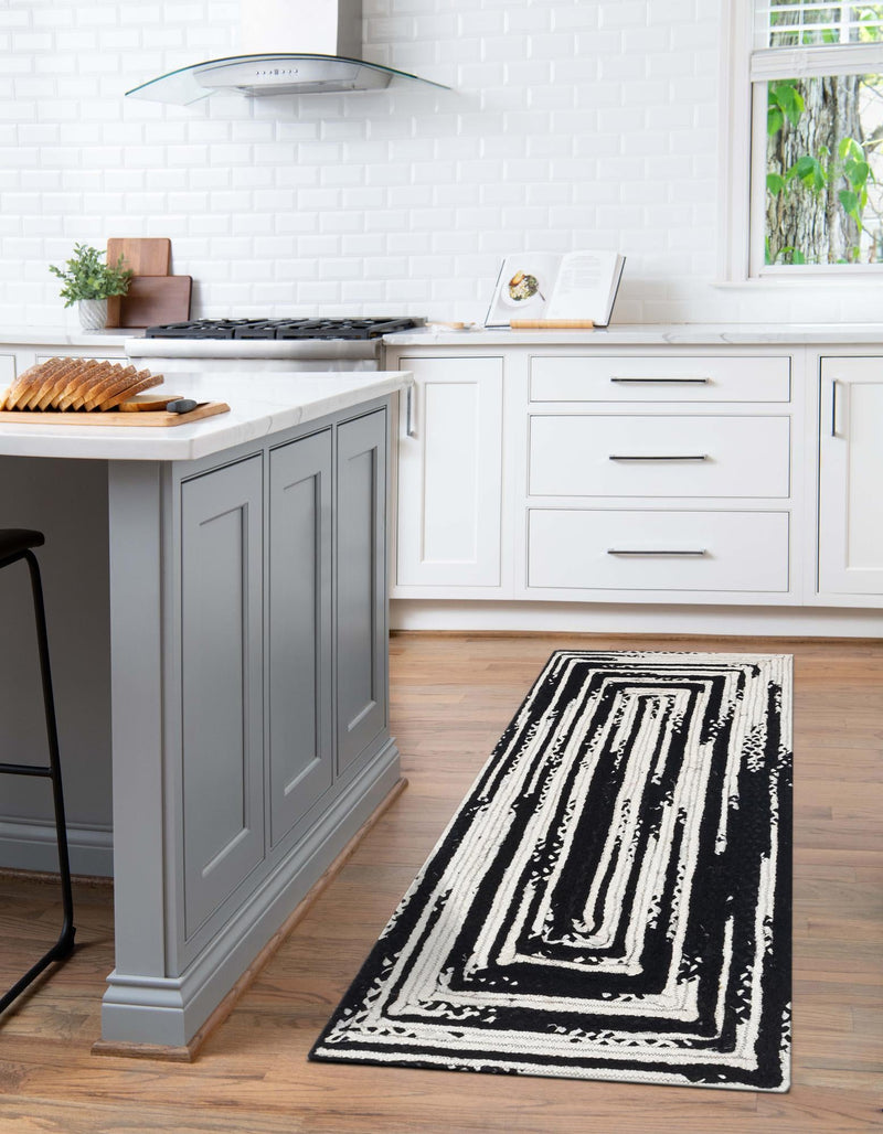 Woven Udaipur Collection Area Rug - Jaipur Runner Black and White  lifestyle 38