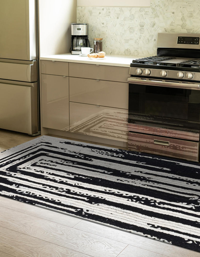 Woven Udaipur Collection Area Rug - Jaipur Runner Black and White  lifestyle 41