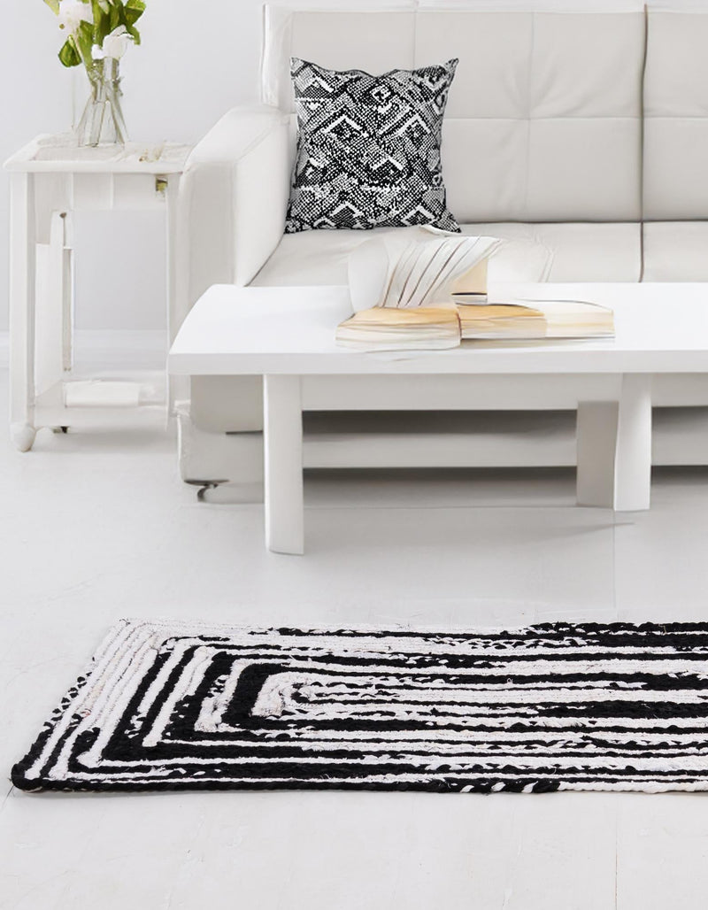 Woven Udaipur Collection Area Rug - Jaipur Runner Black and White  lifestyle 44