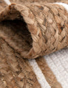 Woven Seaside Jute Collection Area Rug - Nantucket Round Natural and White  lifestyle 56