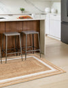 Woven Seaside Jute Collection Area Rug - Nantucket Rectangle Natural and White  lifestyle 17