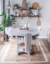 Woven Seaside Jute Collection Area Rug - Nantucket Rectangle Natural and White  lifestyle 21