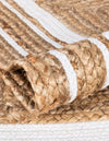 Woven Seaside Jute Collection Area Rug - Nantucket Rectangle Natural and White  lifestyle 24