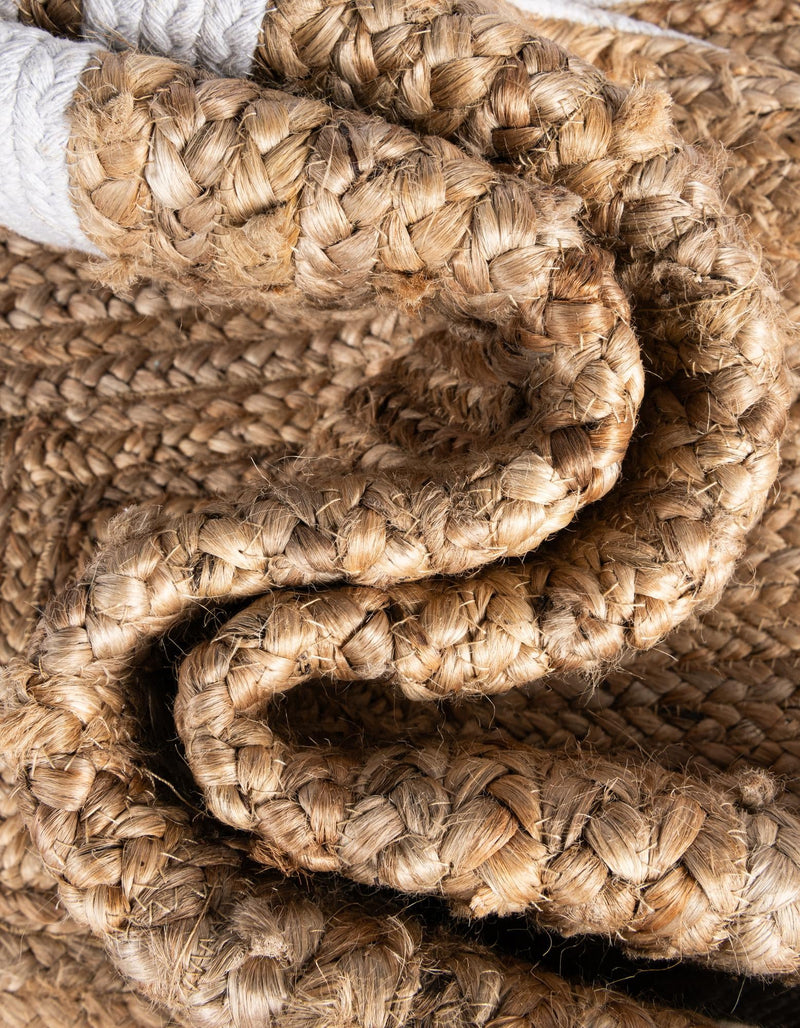 Woven Seaside Jute Collection Area Rug - Nantucket Rectangle Natural and White  lifestyle 26