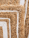 Woven Seaside Jute Collection Area Rug - Nantucket Rectangle Natural and White  lifestyle 27
