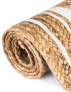 Woven Seaside Jute Collection Area Rug - Nantucket Rectangle Natural and White  lifestyle 30