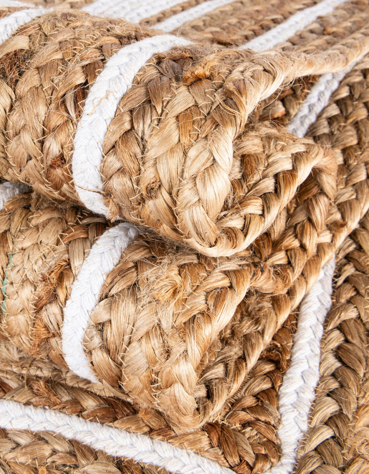 Woven Seaside Jute Collection Area Rug - Nantucket Rectangle Natural and White  lifestyle 31