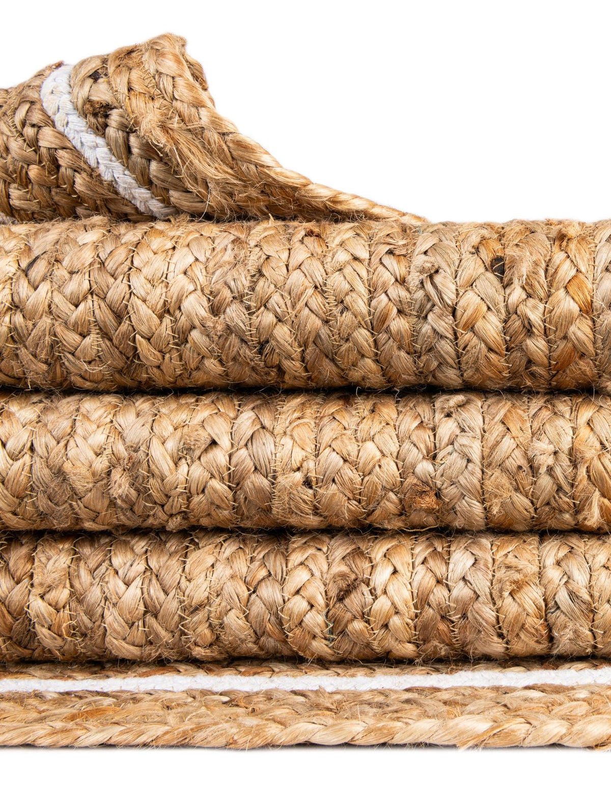 Woven Seaside Jute Collection Area Rug - Nantucket Rectangle Natural and White  lifestyle 32