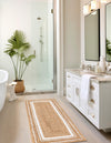 Woven Seaside Jute Collection Area Rug - Nantucket Runner Natural and White  lifestyle 75
