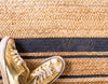 Woven Seaside Jute Collection Area Rug - Nantucket Rectangle Natural and Navy Blue  lifestyle 27