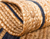 Woven Seaside Jute Collection Area Rug - Nantucket Rectangle Natural and Navy Blue  lifestyle 29