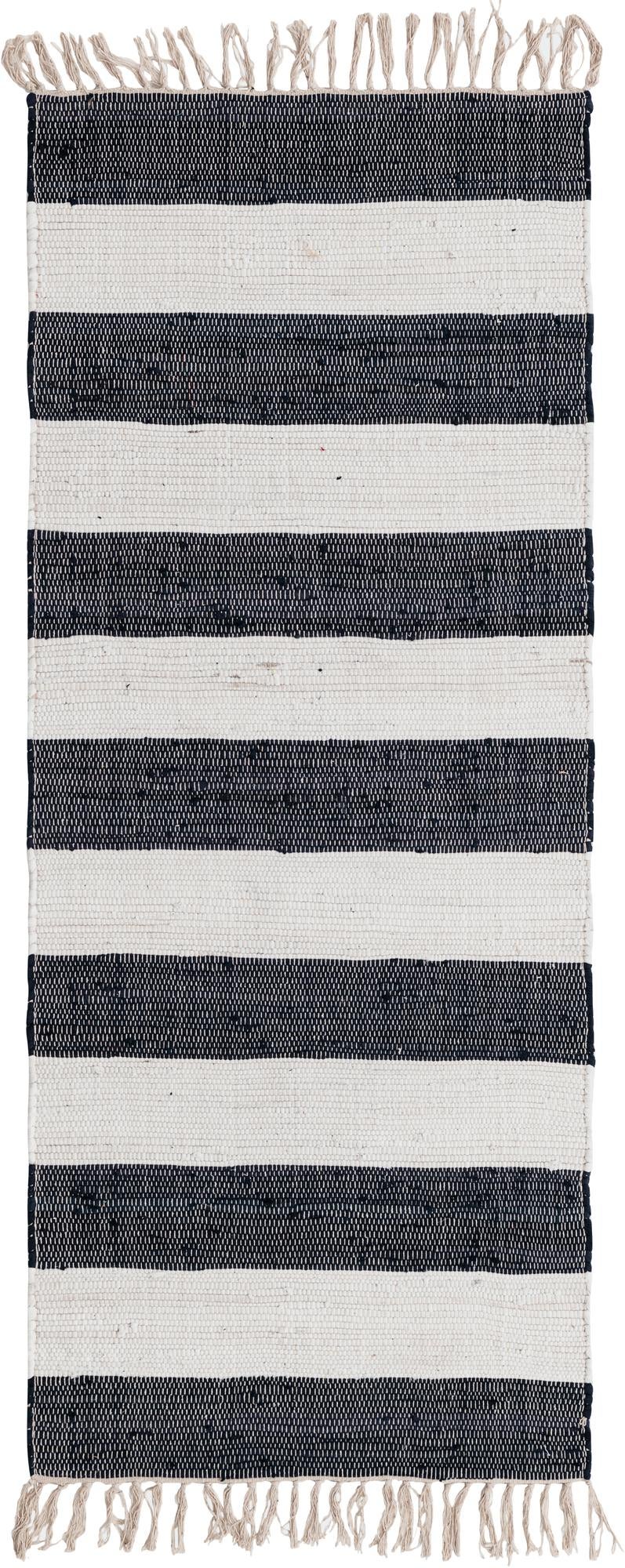 Tassel Trail Collection Area Rug - Pathway Runner Navy Blue  lifestyle 64