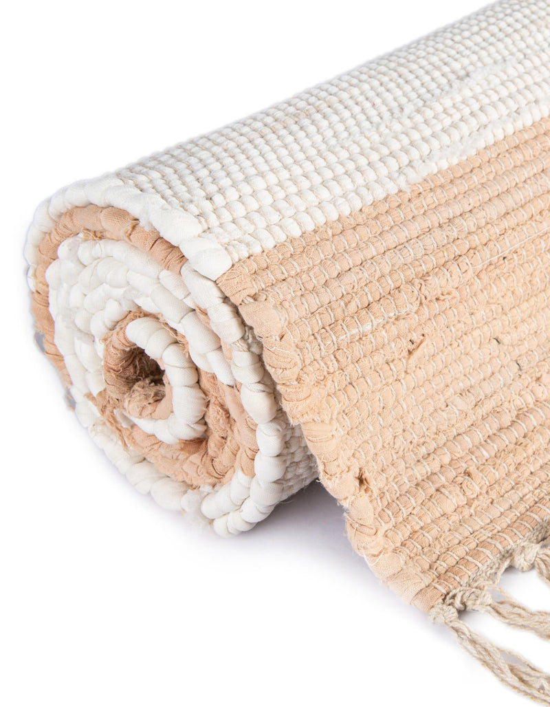 Tassel Trail Collection Area Rug - Pathway (Beige) Rectangle Beige  lifestyle 41