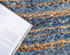Woven Udaipur Collection Area Rug - Sahara Oval Blue and Natural  lifestyle 70