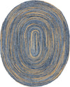 Woven Udaipur Collection Area Rug - Sahara Oval Blue and Natural  lifestyle 31