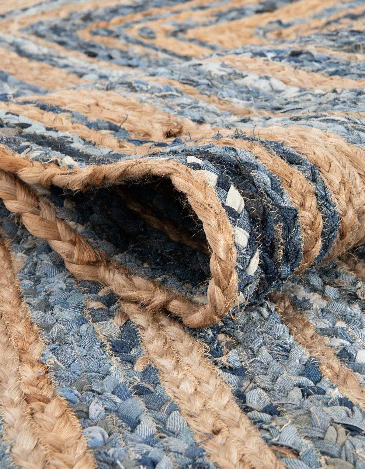 Woven Udaipur Collection Area Rug - Sahara Oval Blue and Natural  lifestyle 113