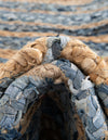 Woven Udaipur Collection Area Rug - Sahara Oval Blue and Natural  lifestyle 119