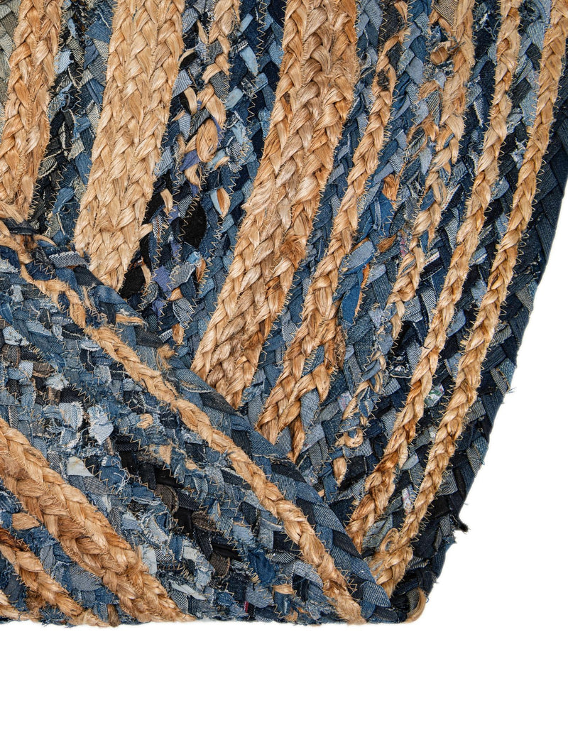 Woven Udaipur Collection Area Rug - Sahara Oval Blue and Natural  lifestyle 122