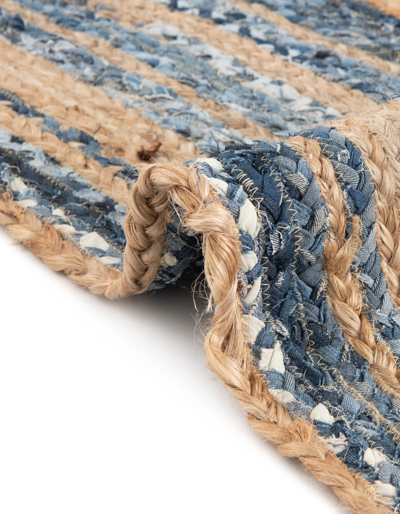Woven Udaipur Collection Area Rug - Sahara Oval Blue and Natural  lifestyle 125