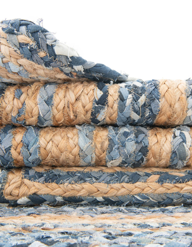 Woven Udaipur Collection Area Rug - Sahara Oval Blue and Natural  lifestyle 133