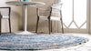 Woven Udaipur Collection Area Rug - Sahara Round Blue and Natural  lifestyle 56