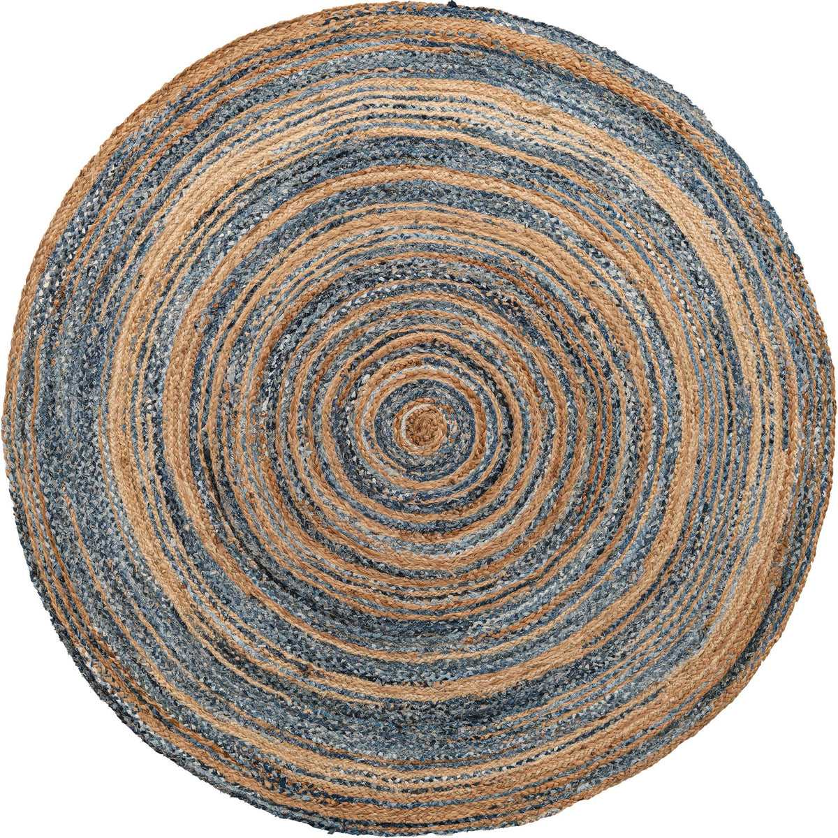 Woven Udaipur Collection Area Rug - Sahara Round Blue and Natural  lifestyle 33