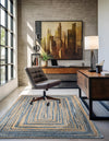 Woven Udaipur Collection Area Rug - Sahara Rectangle Blue and Natural  lifestyle 7