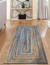 Woven Udaipur Collection Area Rug - Sahara Runner Blue and Natural  lifestyle 65